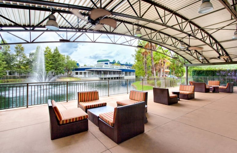 Patio view at hotel